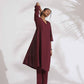 trueBrowns Maroon Dobby Kurta Set | Swadesiicart
