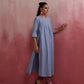 trueBrowns Sky Blue Cotton Dobby Kurta Set | Swadesiicart