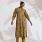 trueBrowns Green Cotton Print Straight Kurta Set | Swadesiicart