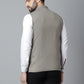 Even Apparels Men's Cream Nehru Jacket With Welt Pockets | Swadesiicart