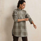 trueBrowns Green Check High Neck Winter Top | Swadesiicart