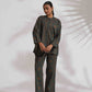 trueBrowns Green Cotton Print Shirt Top & Pants Co-ord Set - Swadesiicart