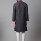 Even Apparels Black Pure Cotton Kurta With Band Collar | Swadesiicart