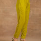 trueBrowns Lime Velvet Pant | Swadesiicart