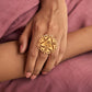 trueBrowns Gold-Polished Circle Ring | Swadesiicart