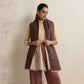 trueBrowns Dark Brown Reversible Woollen Stole | Swadesiicart