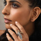 trueBrowns Silver Gold Tone Bird Ring | Swadesiicart