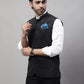 Even Apparels Men's Black Nehru Jacket With Welt Pockets | Swadesiicart