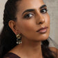 trueBrowns Gold Elephant Embossed Dangle Earrings | Swadesiicart