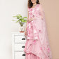 InWeave Women's Pink Printed Chintz Tiered Sharara Set With Dupatta - Swadesiicart