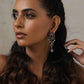 trueBrowns Silver Tone Handpainted Dangle Earrings - Swadesiicart