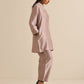 trueBrowns Grey Silk Texture Relaxed Co-Ord Set - Swadesiicart