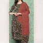 InWeave Women's Green Floral Motif Nyra Kurta Set With Dupatta - Swadesiicart