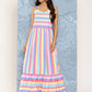 Ahalyaa Striped Crepe Maxi Ethnic Dress | Swadesiicart