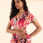 trueBrowns Maroon Muslin Ikat Blouse | Swadesiicart