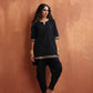 trueBrowns Black Cotton Co-ord Set - Swadesiicart