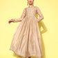 Ahalyaa Floral Embroidered A-Line Maxi Dress | Swadesiicart