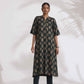 trueBrowns Green Foil Print Cotton Kurta Set | Swadesiicart