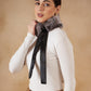 InWeave Women's Dark Grey Duble Shade Fur Neckpiece - Swadesiicart