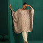 trueBrowns Off White Circle Floral Muslin Silk Printed Kaftan Pant Set | Swadesiicart