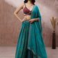 House of Panchhi Printed Embroidery Teal Georgette Sequin Lehenga Choli | Swadesiicart
