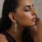 trueBrowns Silver Gold Tone Kundan Earrings | Swadesiicart
