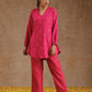 trueBrowns Pink Gold Cotton Short Co-Ord Set - Swadesiicart