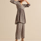 trueBrowns Grey Floral Silk Printed Co-Ord Set - Swadesiicart