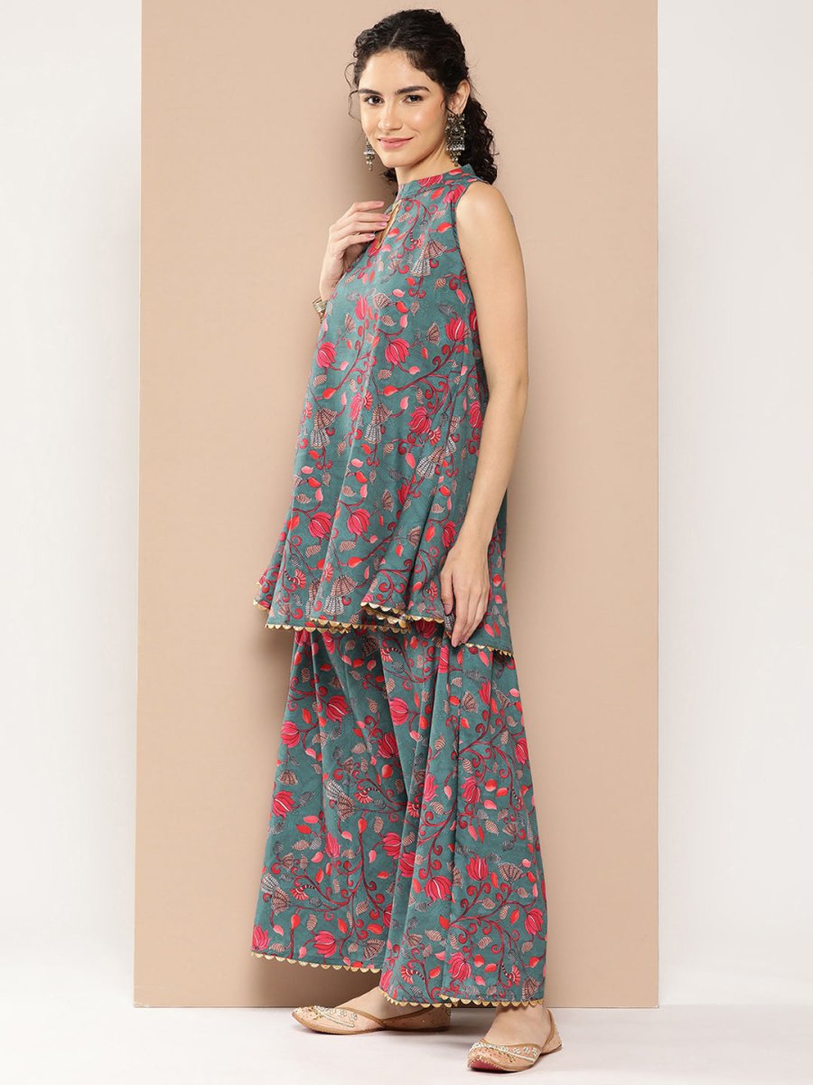 Ahalyaa Women Floral Printed Co-Ords - Swadesiicart