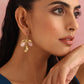 trueBrowns Brass Crystal Leaf Earrings - Swadesiicart