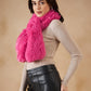 InWeave Women's Light Pink Faux Fur Neck Warmer - Swadesiicart