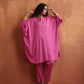 trueBrowns Pink Print Kaftan Kurta Co-ord Set - Swadesiicart