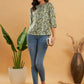 InWeave Women's Sage Green Paisley Print Top - Swadesiicart