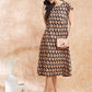 InWeave Women's Black Small Paisley Kalamkari A Line Dress - Swadesiicart