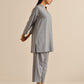 trueBrowns Steel Blue Khadi Relaxed Co-Ord Set - Swadesiicart