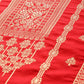 Ahalyaa Women Red Ethnic Motifs Kurta with Trousers | Swadesiicart