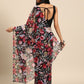 Ahalyaa Floral Poly Chiffon Saree | Swadesiicart