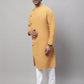 Even Apparels Mustard Sherwani Kurta With Asymetrical Cut | Swadesiicart