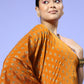 InWeave Women's Mustard Gold Print One Shoulder Kurta Set - Swadesiicart