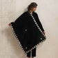 trueBrowns Black Velvet Gota Patti Stole | Swadesiicart