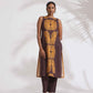 trueBrowns Brown Cotton Print Sleeveless Kurta Set | Swadesiicart