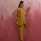trueBrowns Mustard Cotton Dobby Co-ord set - Swadesiicart