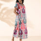 trueBrowns Green Cotton Ikat Slit Dress | Swadesiicart