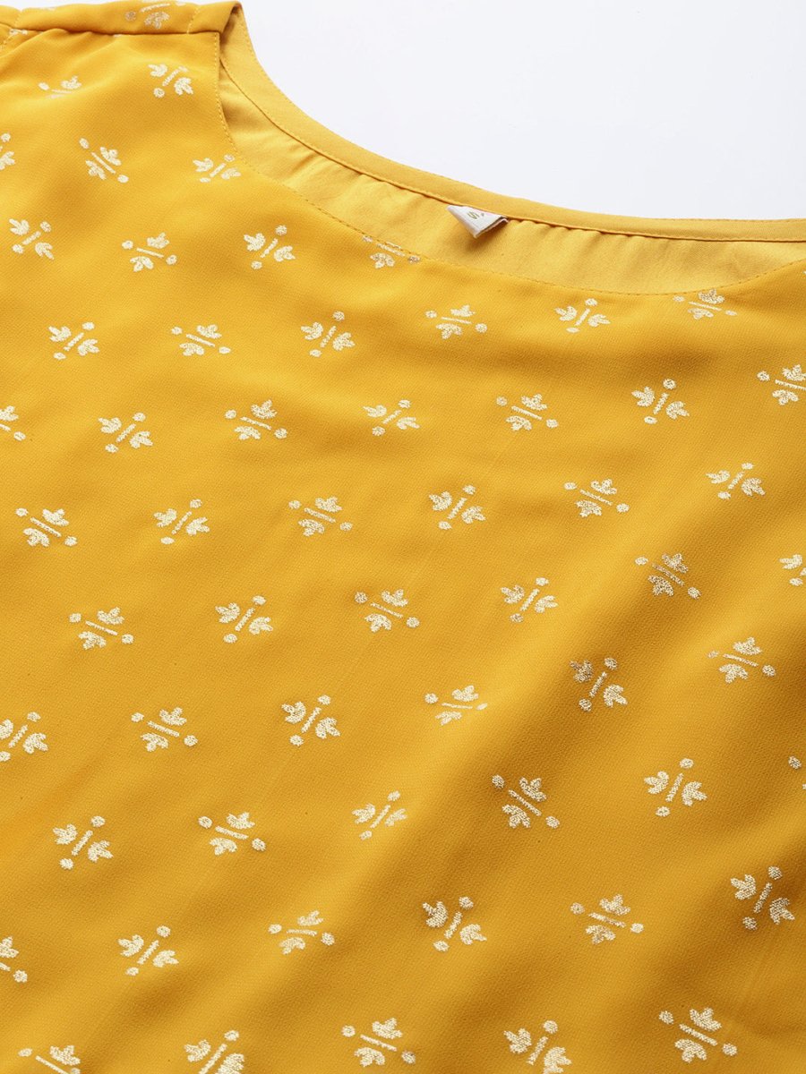 Ahalyaa Boat Neck Printed Embellished Tunic | Swadesiicart