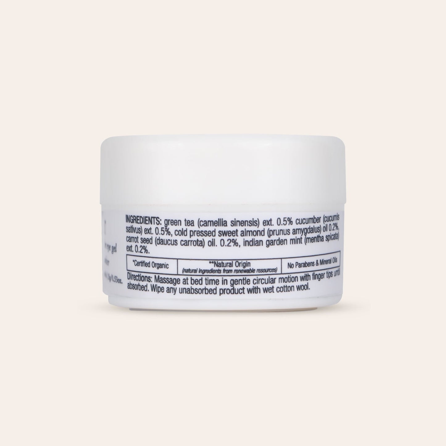 I’clear Green Tea-Cucumber Nourishing Under Eye Gel: 15 g