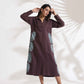 trueBrowns Cola Cotton Print A-line Dress | Swadesiicart