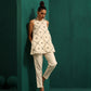 trueBrowns Ivory Rhombus Cotton Sleeveless Co-Ord Set - Swadesiicart