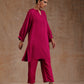 trueBrowns Pink Modal Satin Relax Co-ord Set - Swadesiicart