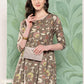 InWeave Women's Olive Shade Tropical Sharara Set - Swadesiicart