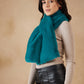 InWeave Women's Cyan Blue Faux Fur Neck Warmer - Swadesiicart